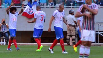 Imagem Confira os gols de Bahia  e Fluminense na Arena Fonte Nova