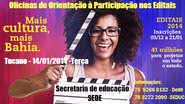 Imagem  Inscrições para editais do fundo de cultura encerram na terça-feira