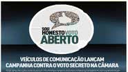 Imagem Jornal da Metrópole destaca campanha “Sou honesto voto aberto”