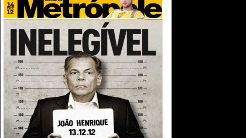 Imagem Jornal da Metrópole destaca o prefeito João Henrique inelegível