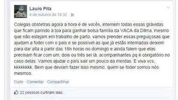 Imagem Médico em Itabuna sugere impedir grávidas beneficiárias de votar em Dilma