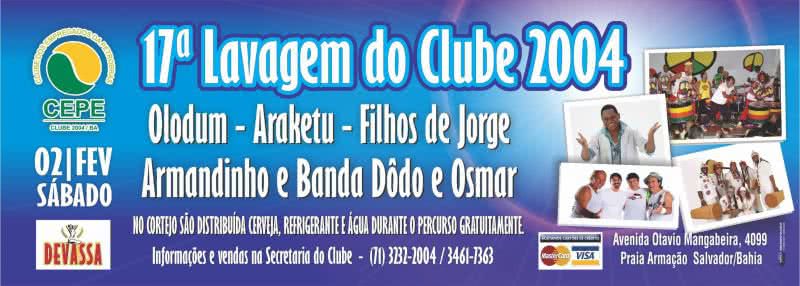 Imagem 17ª Lavagem do CEPE terá apresentações da Filhos de Jorge e Olodum