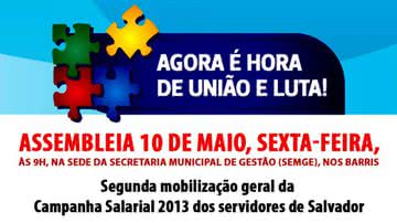 Imagem Servidores municipais decidem se entram em greve nesta sexta-feira
