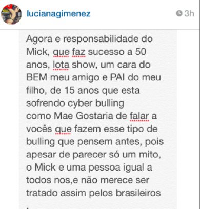 Imagem Luciana Gimenez defende Mick Jagger, que torceu para o Brasil ontem