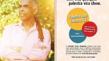 Imagem Gilberto Gil fará palestra motivacional para lojistas
