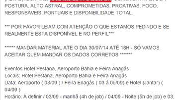 Imagem Empresa vem para Salvador e exige em seleção mulheres de "pele branca"