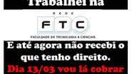 Imagem Demitidos da FTC protestam em frente à faculdade