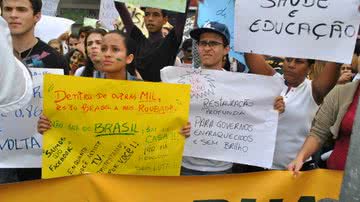 Imagem Protestos também aconteceram em Vitória da Conquista