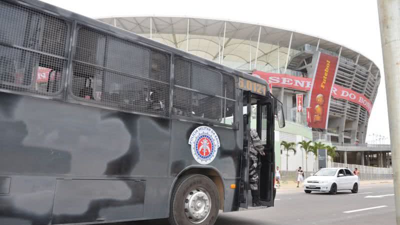 Imagem Policiamento reforçado nos arredores da Arena Fonte Nova
