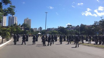 Imagem Polícia Militar da Bahia acompanha manifestação pacífica 