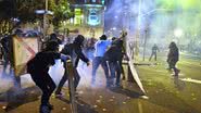 Imagem Novos confrontos entre manifestantes e polícia no Rio de Janeiro
