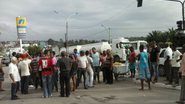 Imagem  Motoristas de vans protestam em Candeias. Prefeito contesta: São clandestinos