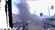 Imagem Manifestantes tacam fogo em pneus na entrada da San Martin