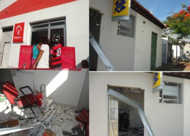 Imagem Bandidos explodem caixas do Bradesco e BB em Lafaiete Coutinho