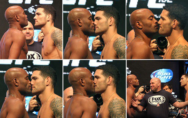 Imagem Com direito a &#039;beijinho&#039; em Weidman, Anderson bate o peso para o UFC 1