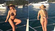 Imagem Mulher Melão mostra corpão em passeio de lancha