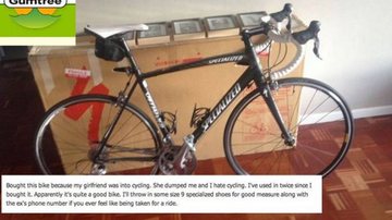 Imagem Homem oferece a namorada em venda de bicicleta na internet após ser abandonado