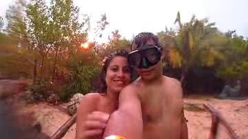 Imagem Vídeo: Raio cai próximo de casal que tirava selfie