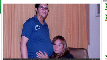 Imagem  Ele é a mãe! À espera do primeiro filho, casal transexual vai se casar 