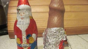 Imagem Consumidor se assusta com Papai Noel de chocolate em forma de pênis