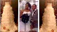 Imagem Noiva leva filha de um mês ao casamento presa no vestido 