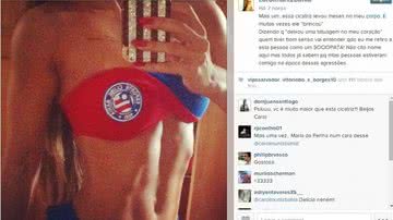 Imagem Musa do Bahia acusa ex-companheiro de agressão
