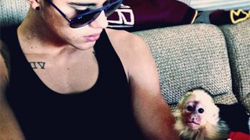 Imagem Justin Bieber abandona macaco na Alemanha e é multado 