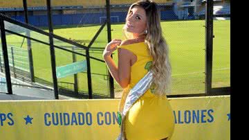 Imagem Andressa Urach: canarinha sensual esquenta ânimos argentinos