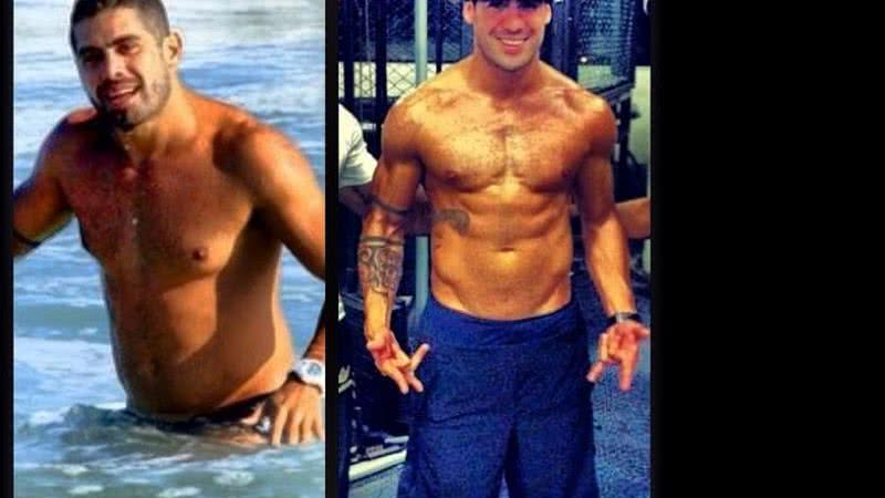 Imagem Ex-BBB Yuri mostra antes e depois após perder peso