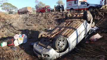 Imagem Carro capota, uma pessoa morre e quatro ficam feridas em Barreiras