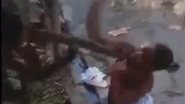 Imagem Vídeo: jovem ameaça quebrar cabeça de mulher e briga no meio da rua