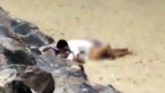 Imagem Vídeo: após festa, casal é flagrado fazendo sexo na areia da praia 