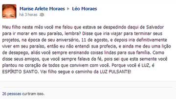 Imagem Primo de Ju Moraes, baleado no Imbuí, morre nesta madrugada