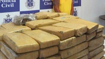 Imagem Polícia apreende 122 quilos de maconha em pneus de caminhão em Feira de Santana