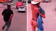Imagem Vídeo: homem traído corre atrás de “Ricardão” nu pelas ruas