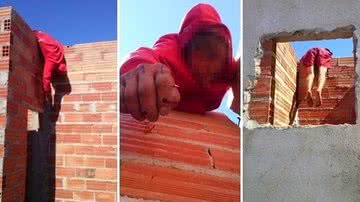 Imagem Homem acusado de roubar restaurante é atingido por tiros e morre em cima do muro