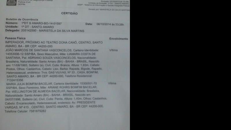 Imagem Vídeo: irmão de prefeito de S. Amaro é acusado de agredir sobrinha de rival 