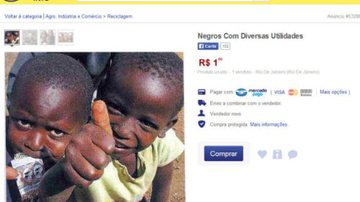 Imagem Governo solicita ao MercadoLivre informações sobre anuncio de venda de negros