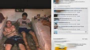 Imagem Numa boa: preso improvisa piscina dentro da cela e posta foto no Facebook