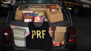 Imagem PRF apreende cerca de 300 Kg de material explosivo
