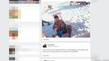 Imagem Assaltante posta foto no facebook curtindo com dinheiro roubado e é preso