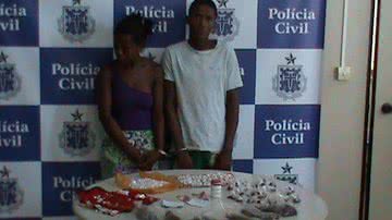 Imagem Casal é preso com mais de meio quilo de drogas em Aratuípe
