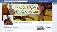 Imagem Emanuel e Emanuele:página no Facebook por Justiça já tem mais de 12 mil curtidas