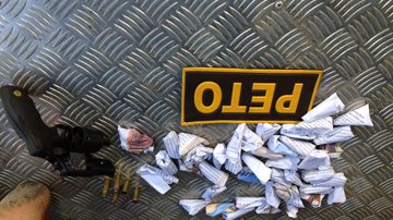 Imagem 19ª CIPM prende acusado de homicídios e tráfico