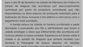 Imagem Delegado diz que vai indiciar Léo Santana e Parangolé por tumulto