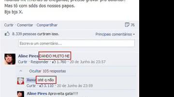 Imagem Xuxa teria revelado intimidade a fã em seu Facebook