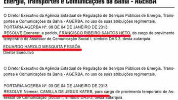 Imagem Eduardo Pessoa exonera assessor de Comunicação da Agerba