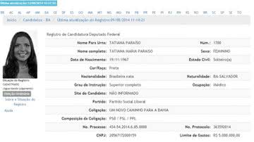 Imagem Tatiana Paraíso, esposa de João Henrique, tem candidatura indeferida  pelo TRE