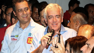 Imagem  Rui comemora chegada de trilhos da Fiol 