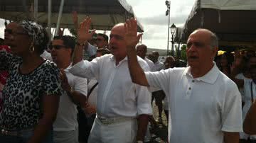 Imagem Concorrentes pela vaga de candidato do DEM, Souto e Aleluia vão juntos ao Bonfim